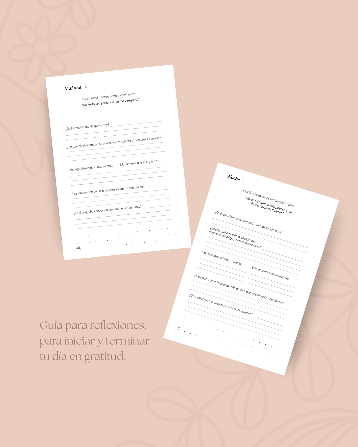 Kit bienestar - Diario de gratitud + deck de mantras